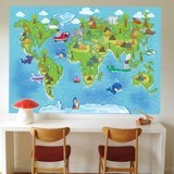 Poster xxl: Carte du monde des animaux 3