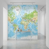 Poster xxl: Carte du monde physique 14