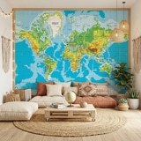 Poster xxl: Carte du monde en relief 16