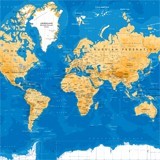 Poster xxl: Mappemonde ton aride 3