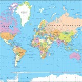 Poster xxl: Carte du Monde Politique 3