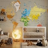 Poster xxl: Muraux Carte du monde politique Continents 8