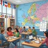 Poster xxl: Carte politique de l'Europe 8