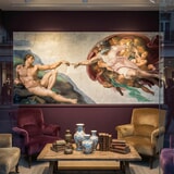 Poster xxl: La cr&eacute;ation d'Adam, Michel-Ange 12