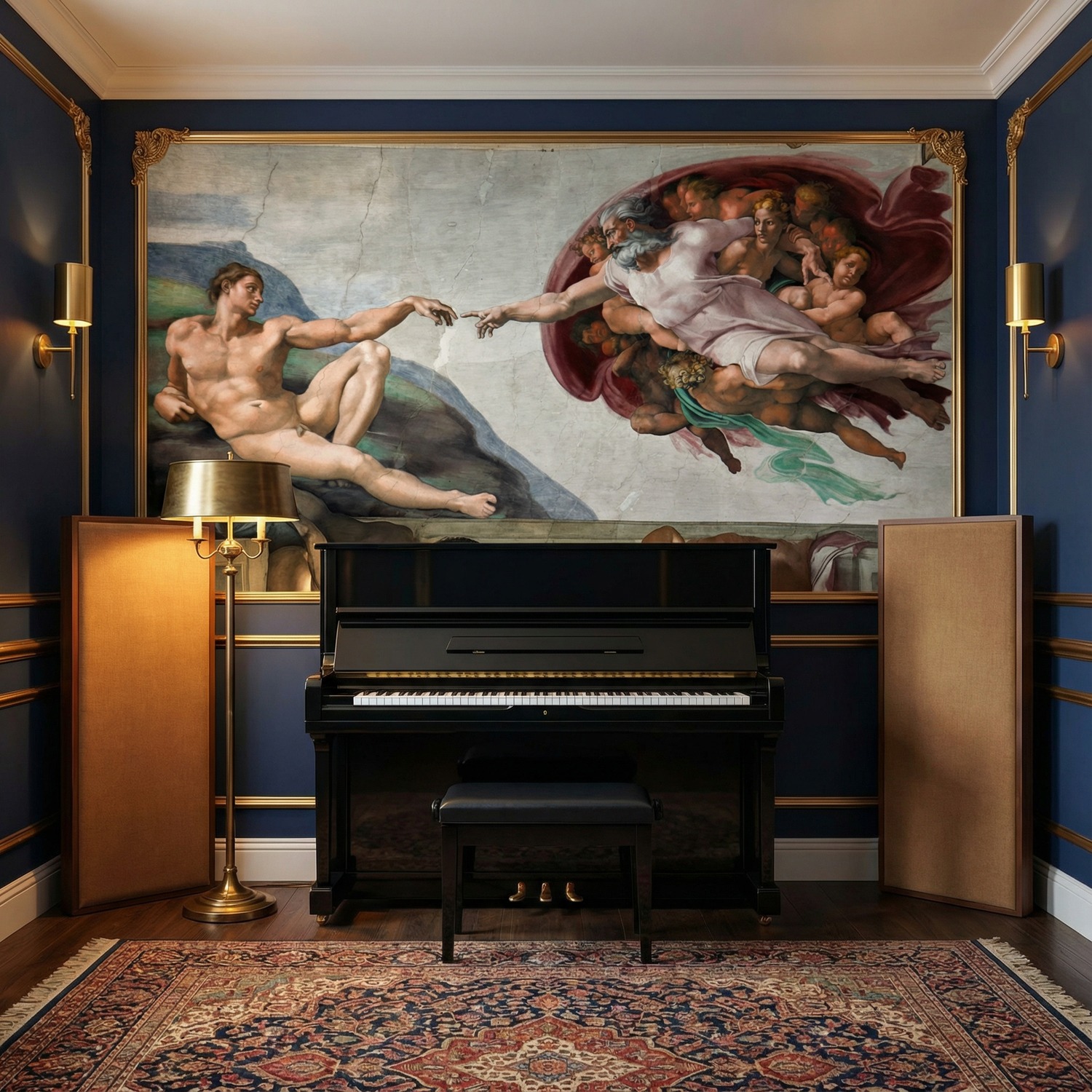 Poster xxl: La cr&eacute;ation d'Adam, Michel-Ange