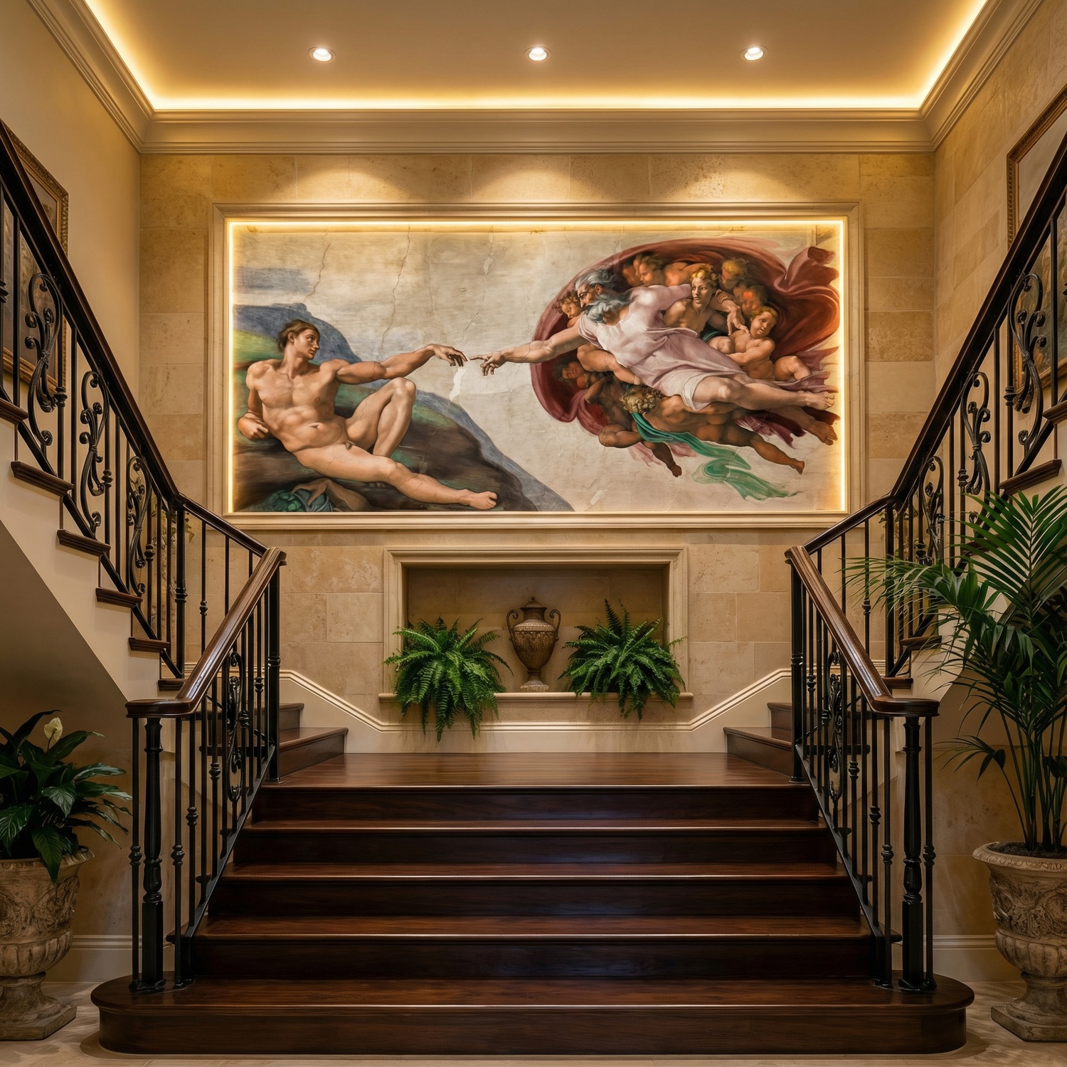 Poster xxl: La cr&eacute;ation d'Adam, Michel-Ange