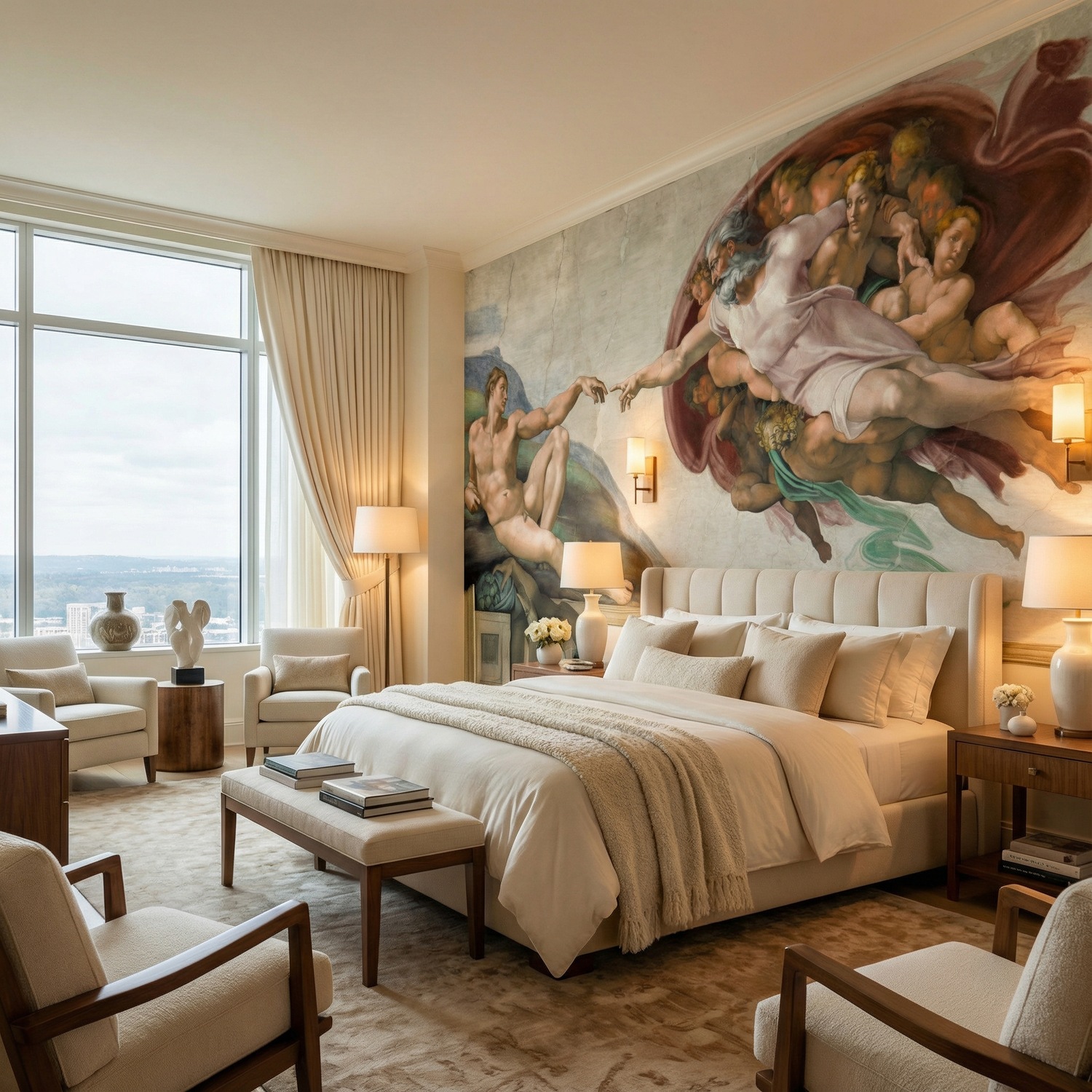 Poster xxl: La cr&eacute;ation d'Adam, Michel-Ange