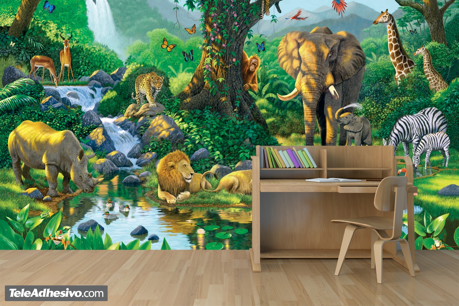 papier peint vinyle jungle harmony