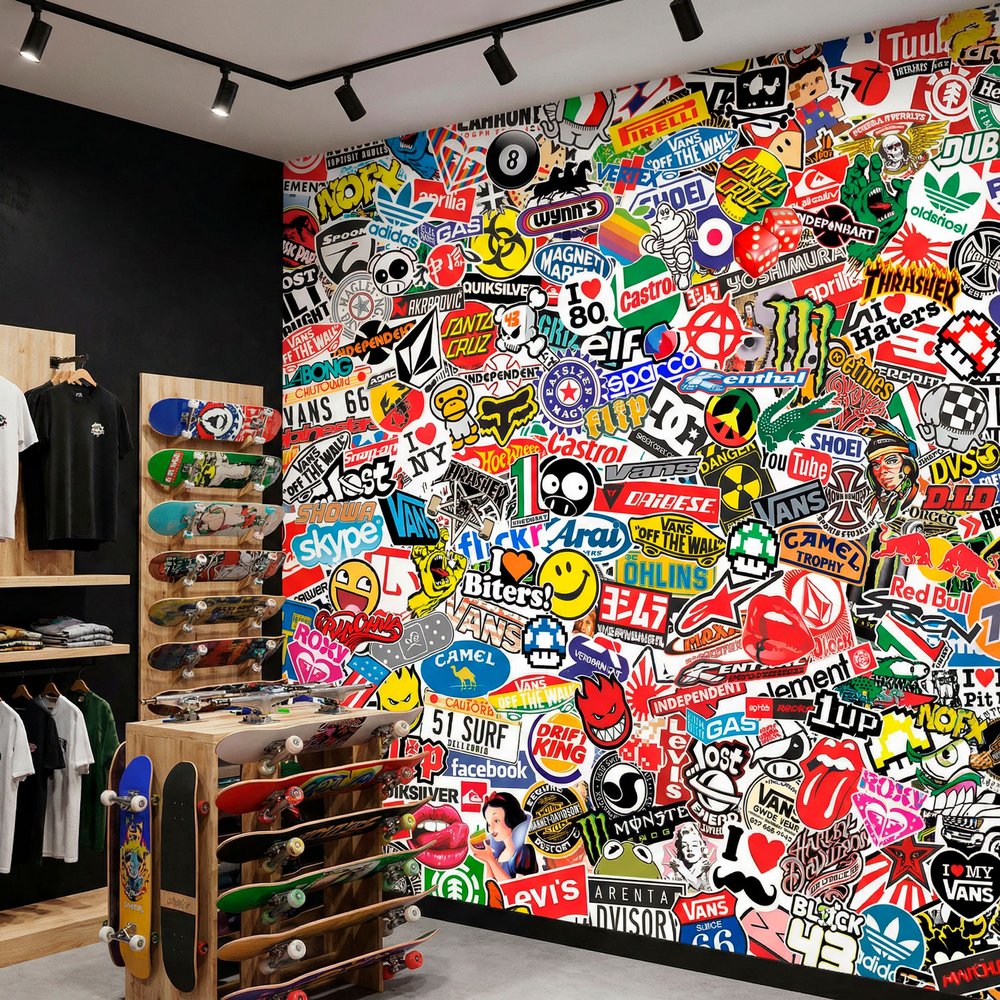 Poster xxl: Papier peint sticker bomb