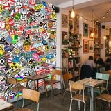 Poster xxl: Papier peint sticker bomb 11