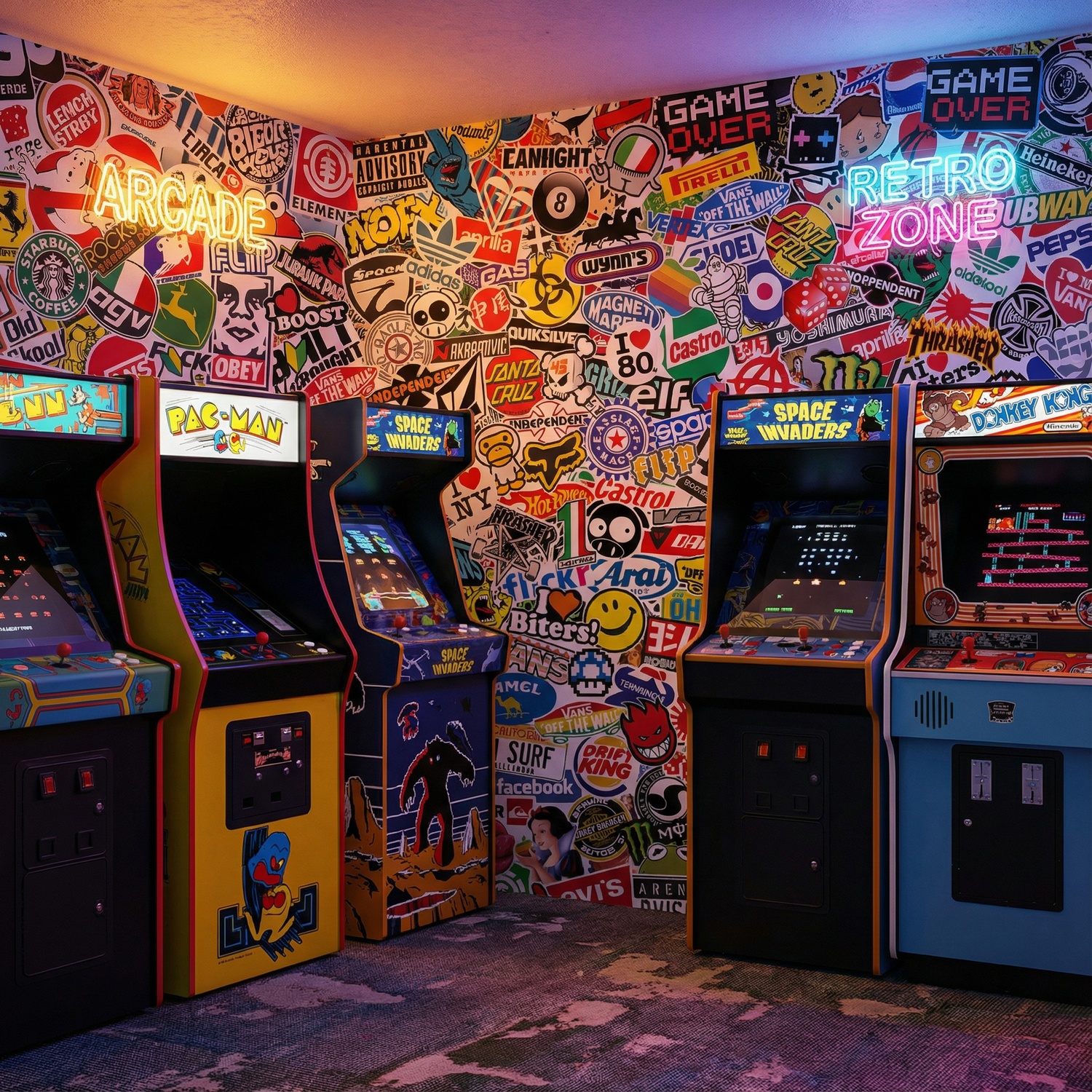 Poster xxl: StickerBomb mural