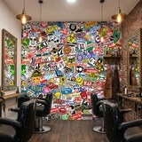 Poster xxl: Papier peint sticker bomb 14