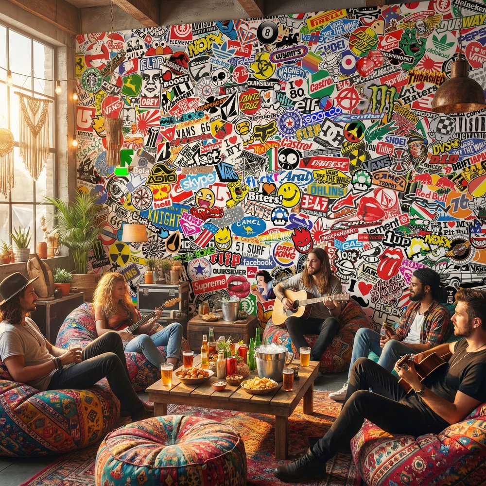 Poster xxl: Papier peint sticker bomb