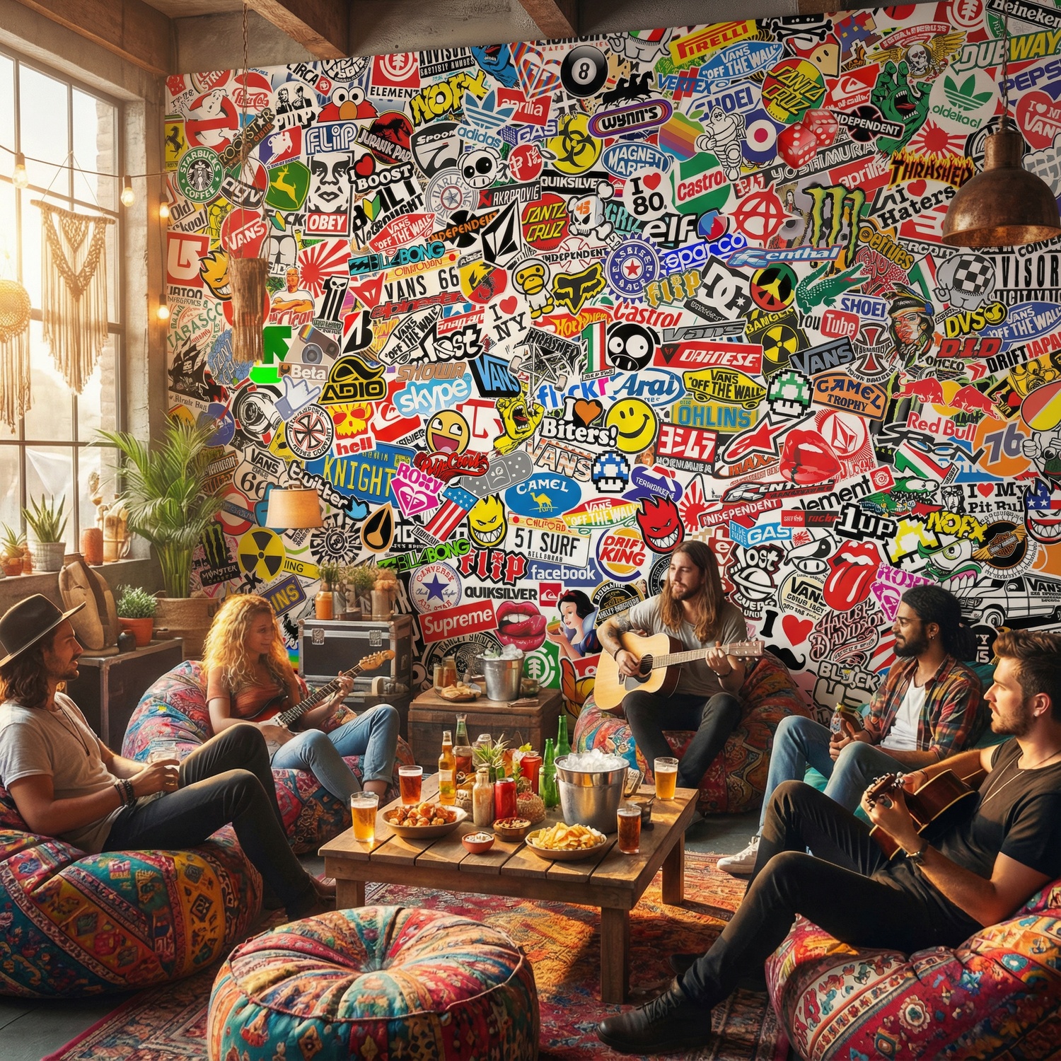 Poster xxl: StickerBomb mural