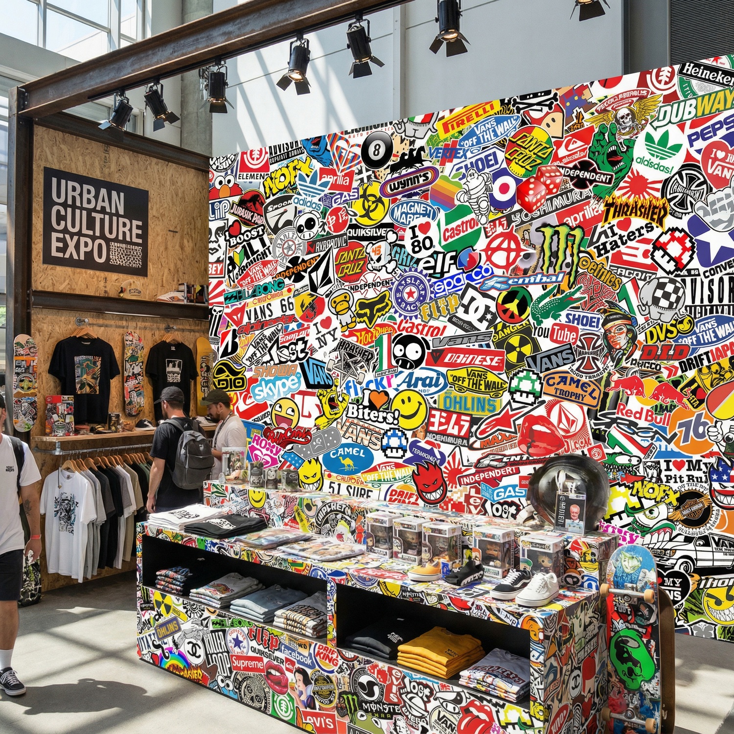 Poster xxl: StickerBomb mural