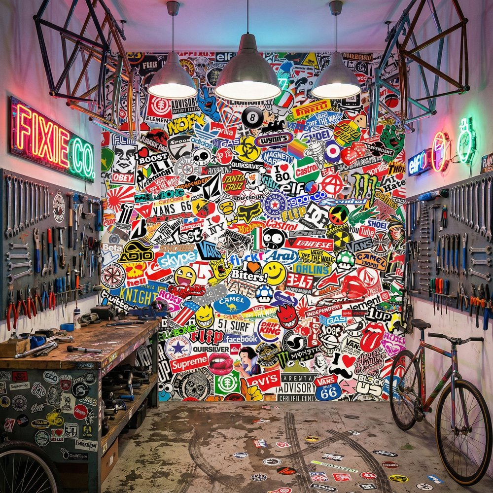 Poster xxl: Papier peint sticker bomb
