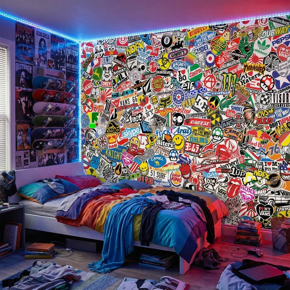 Poster xxl: Papier peint sticker bomb