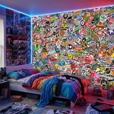 Poster xxl: Papier peint sticker bomb 4