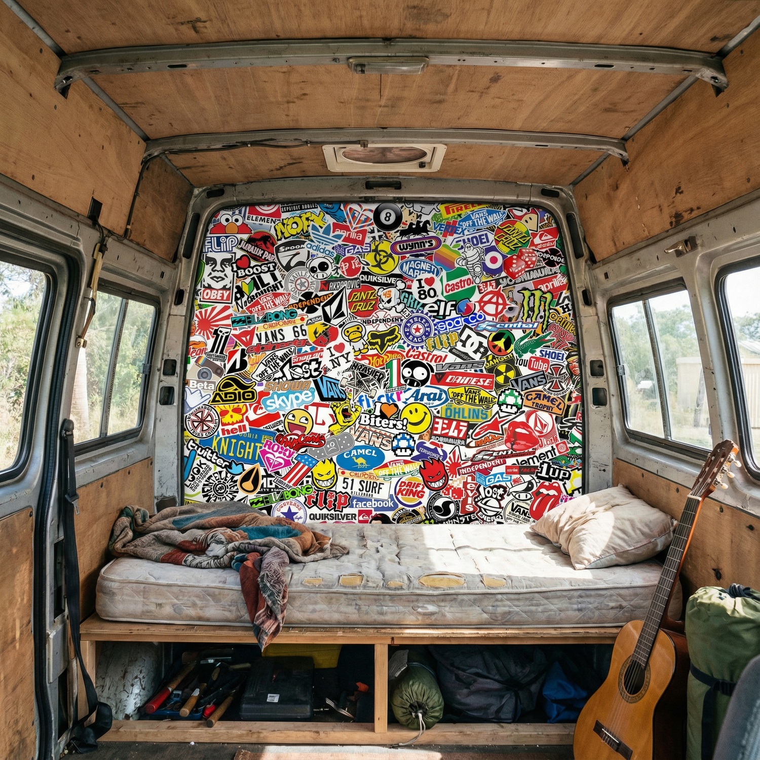 Poster xxl: StickerBomb mural