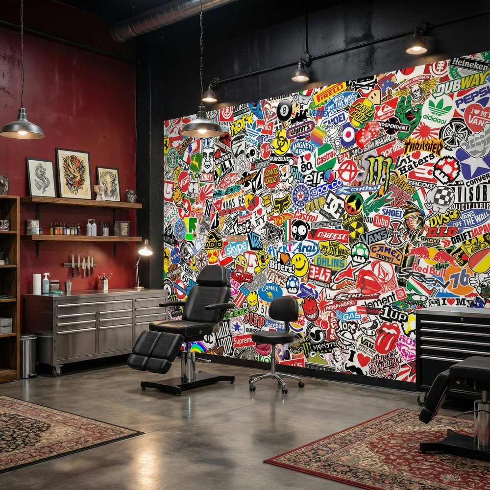 Poster xxl: Papier peint sticker bomb
