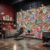 Poster xxl: Papier peint sticker bomb 7