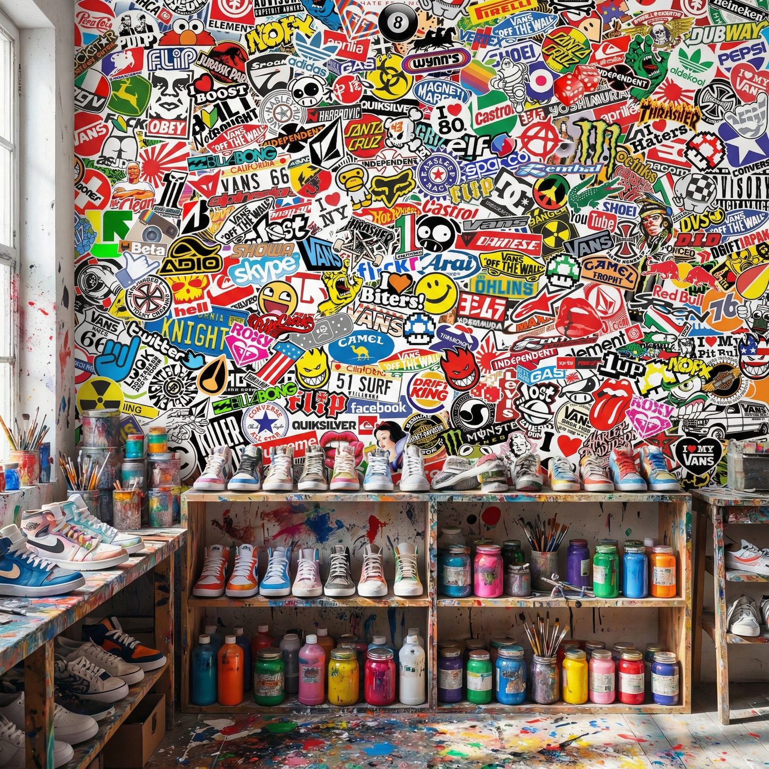 Poster xxl: StickerBomb mural