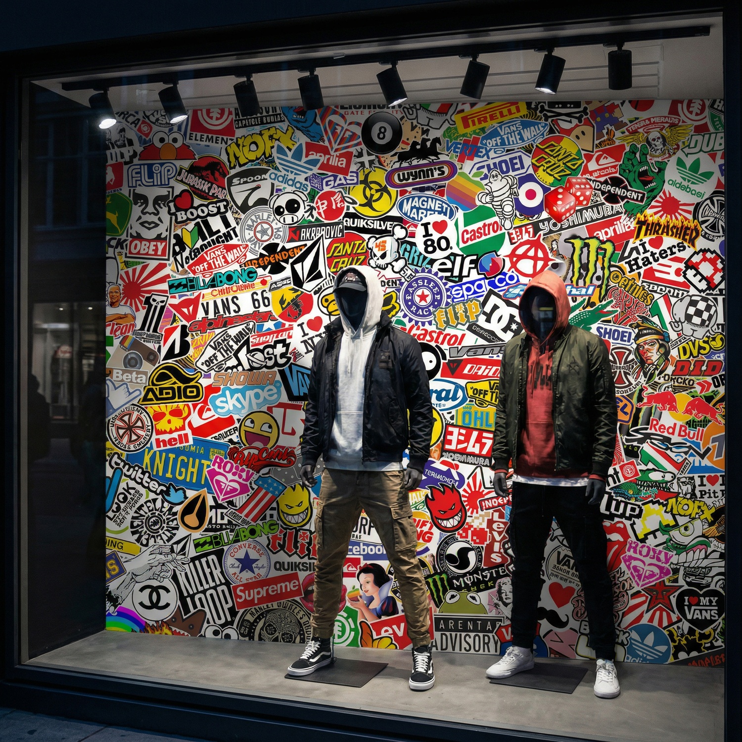 Poster xxl: StickerBomb mural