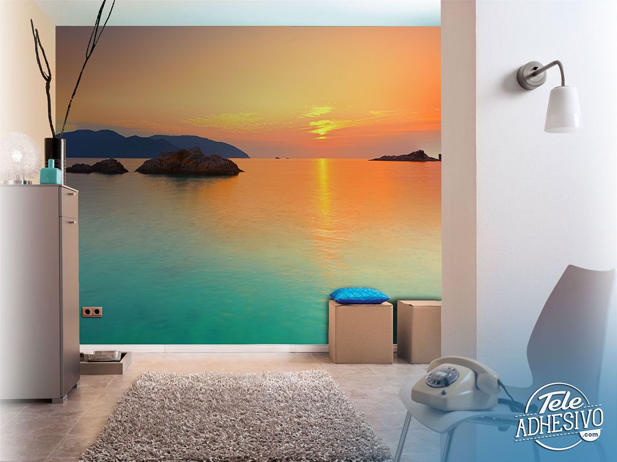 Poster XXL Lever de soleil dans la mer | WebStickersMuraux.com