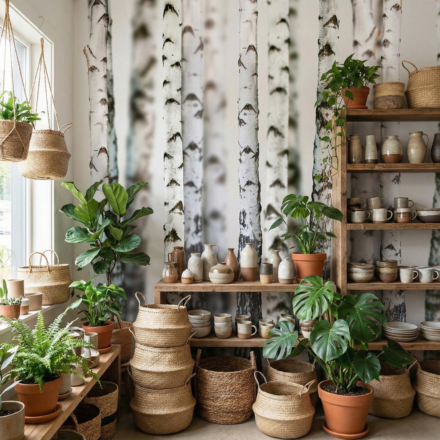 Poster xxl: For&ecirc;t de bouleaux