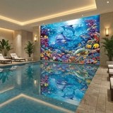 Poster xxl: Dauphins sous la mer 13