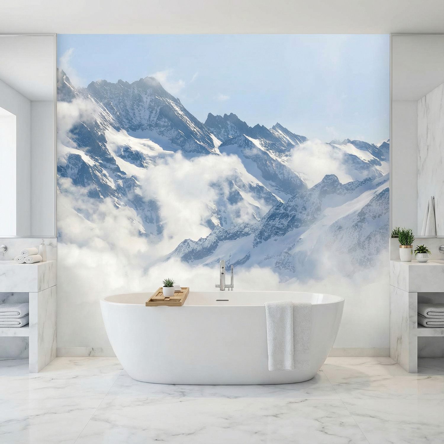 Poster xxl: Montagnes au-dessus des nuages