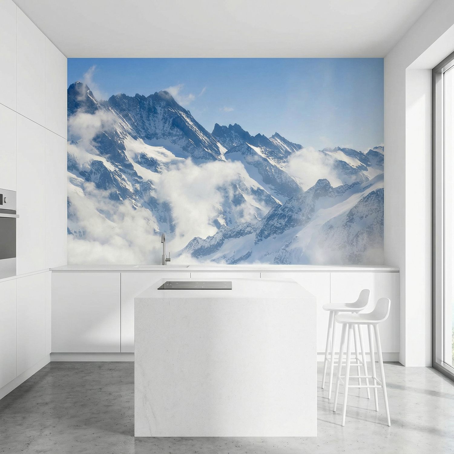 Poster xxl: Montagnes au-dessus des nuages