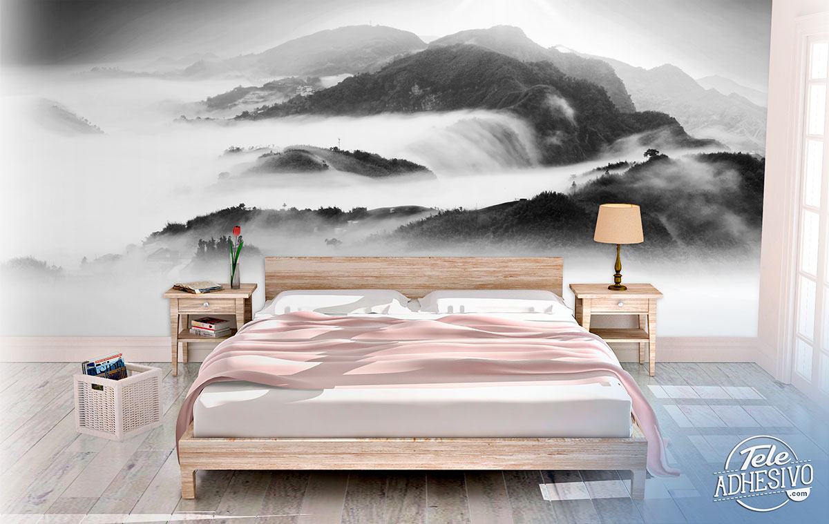 Poster xxl: Brouillard dans les montagnes