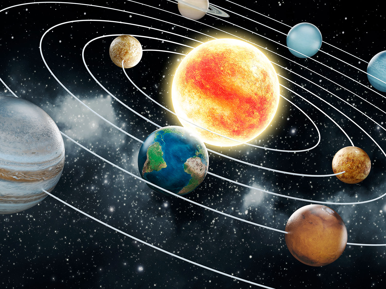 Poster xxl: Orbite du syst&egrave;me solaire
