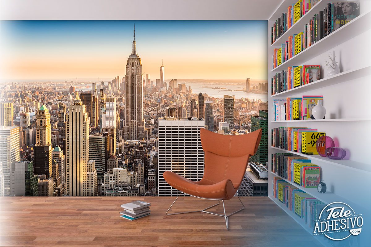 Poster xxl: Downtown Manhattan at sunset