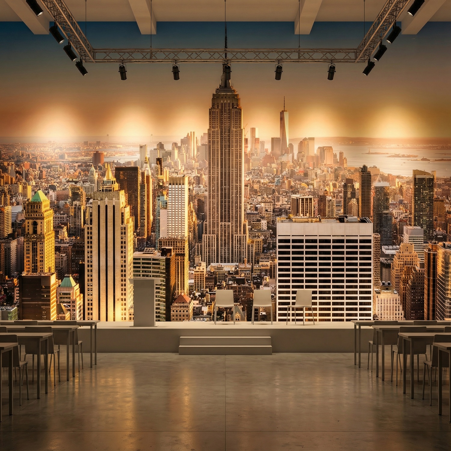 Poster xxl: Downtown Manhattan at sunset