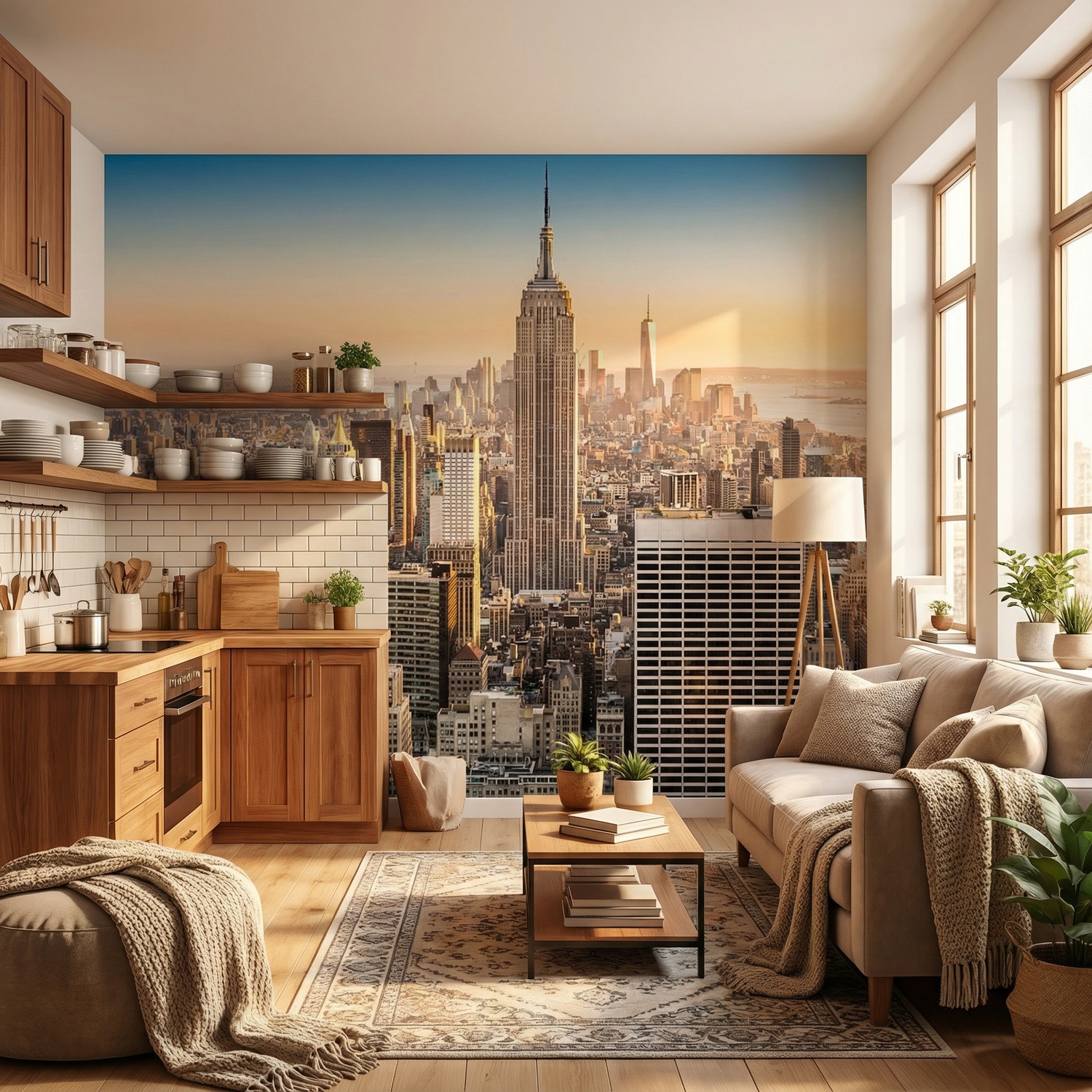 Poster xxl: Downtown Manhattan at sunset