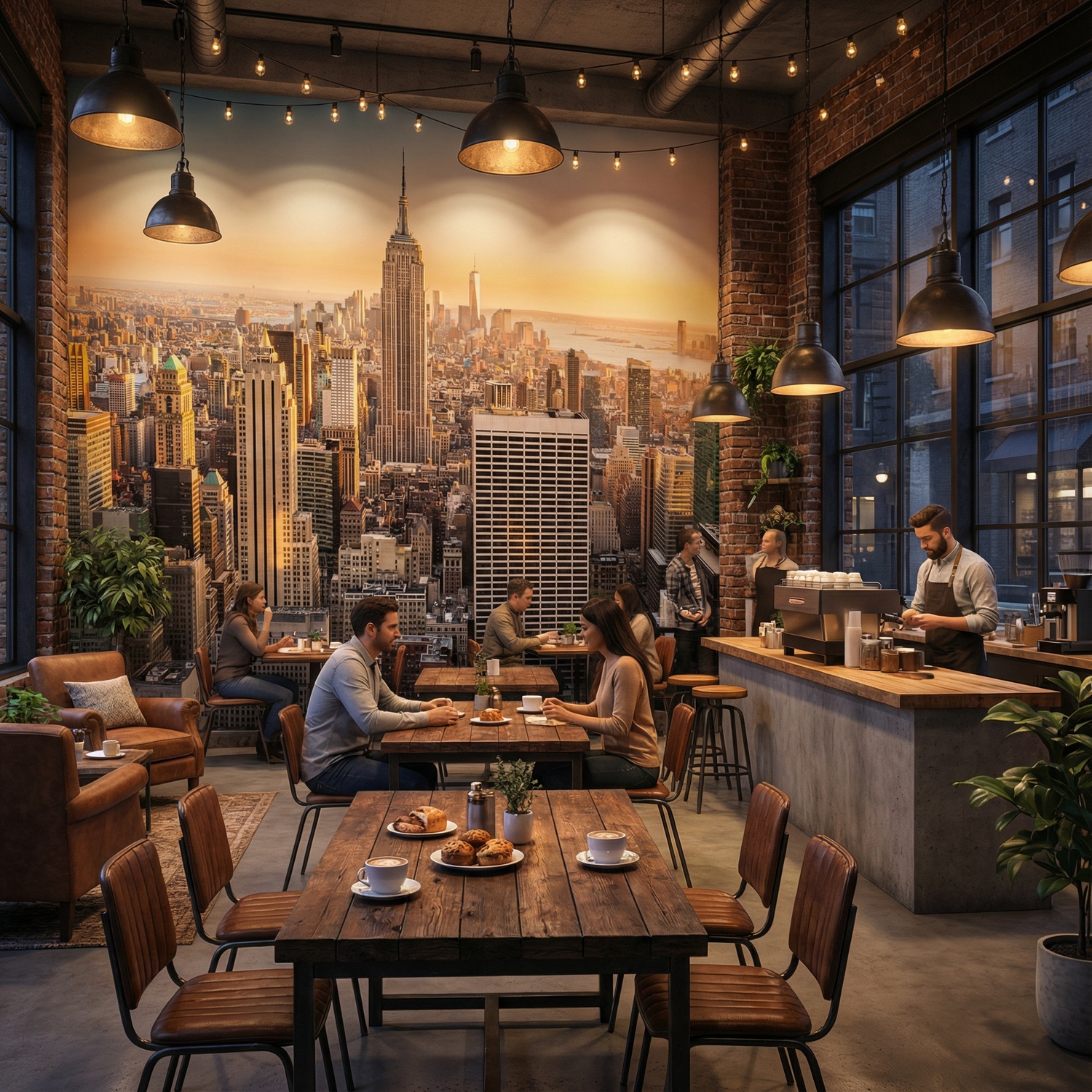 Poster xxl: Downtown Manhattan at sunset