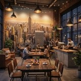 Poster xxl: Downtown Manhattan at sunset 4