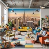 Poster xxl: Downtown Manhattan at sunset 5