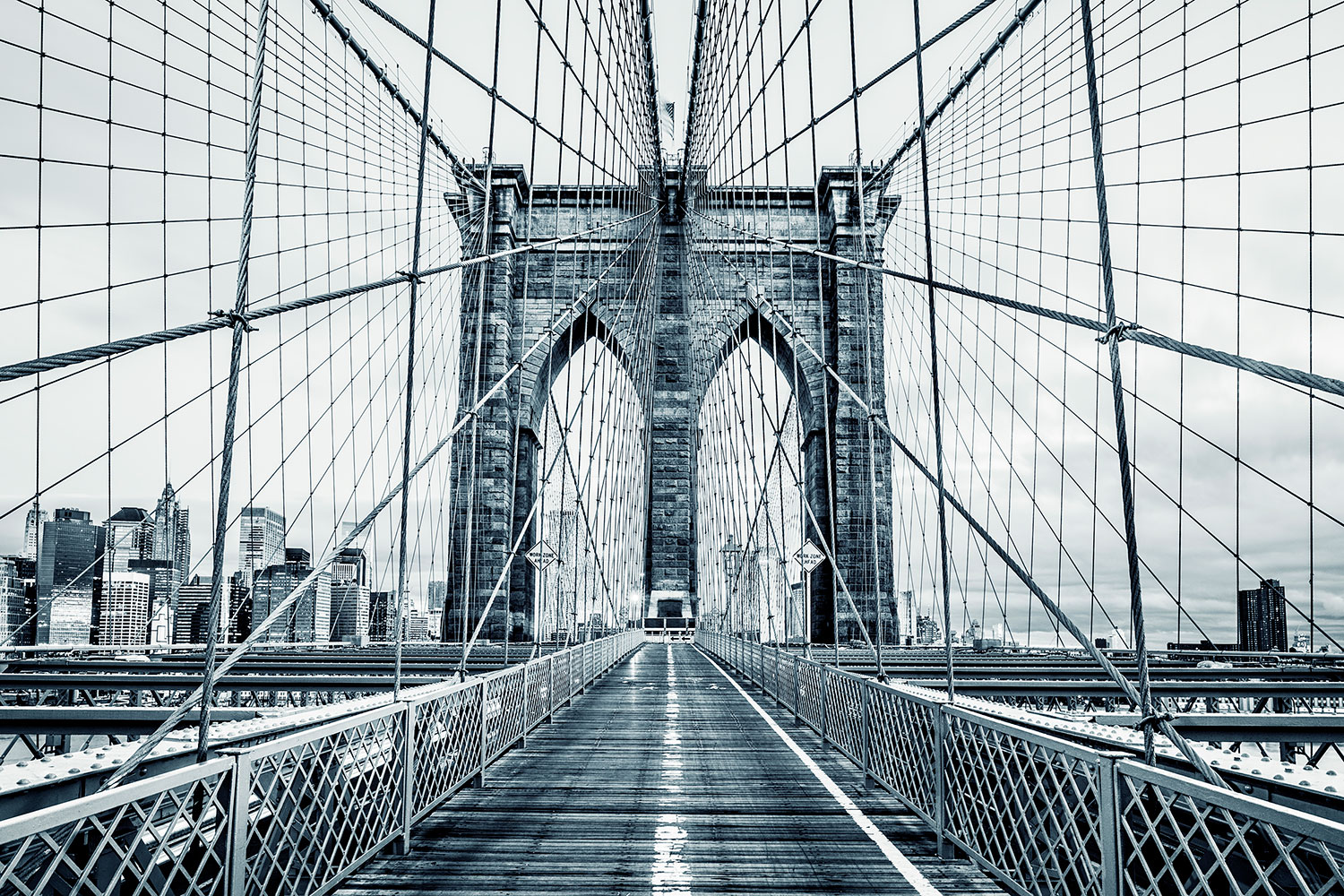 Poster xxl: Traverser le pont de Brooklyn