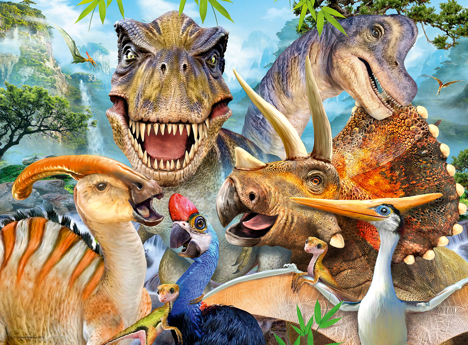 Poster xxl: Dinosaures m&eacute;sozo&iuml;ques