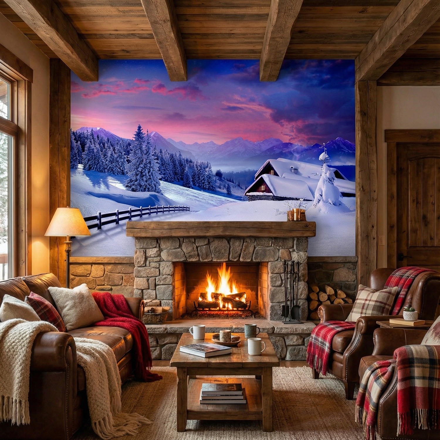 Poster xxl: Chalet dans les Alpes