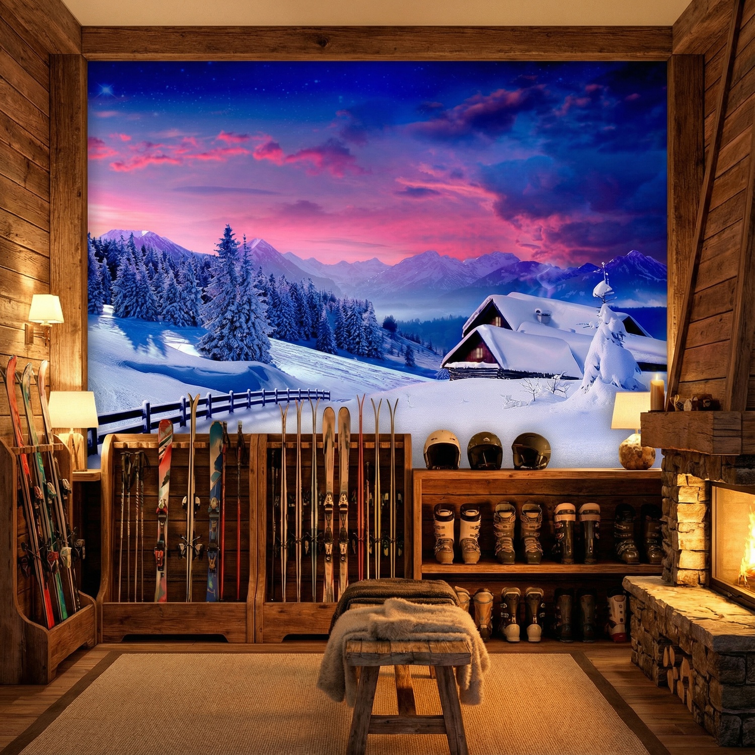 Poster xxl: Chalet dans les Alpes