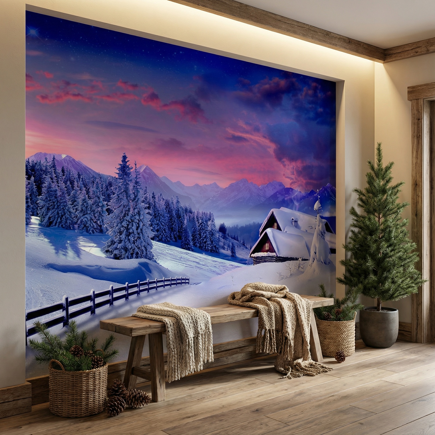 Poster xxl: Chalet dans les Alpes