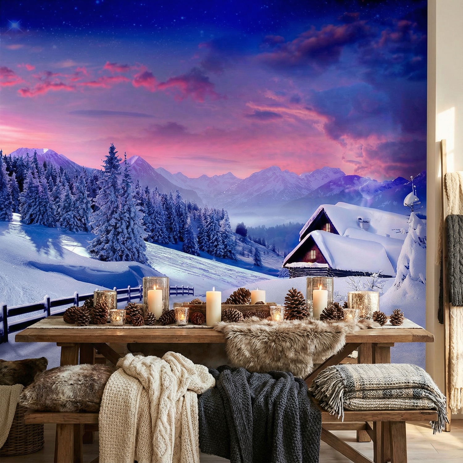Poster xxl: Chalet dans les Alpes