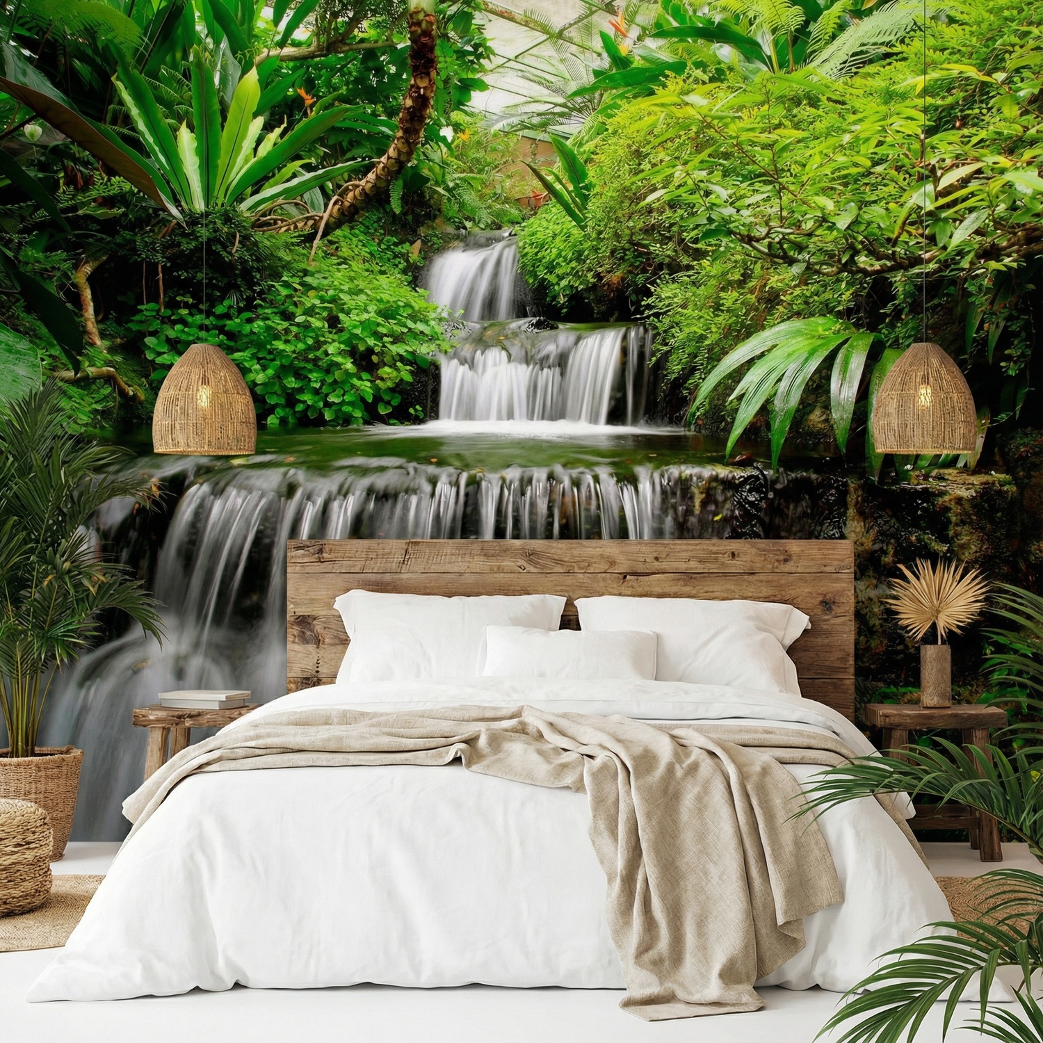 Poster xxl: Cascades dans le jardin tropical