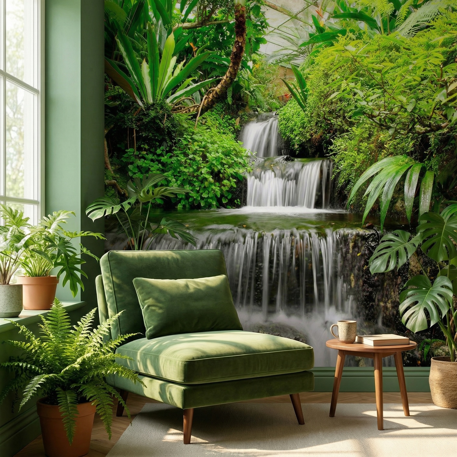 Poster xxl: Cascades dans le jardin tropical