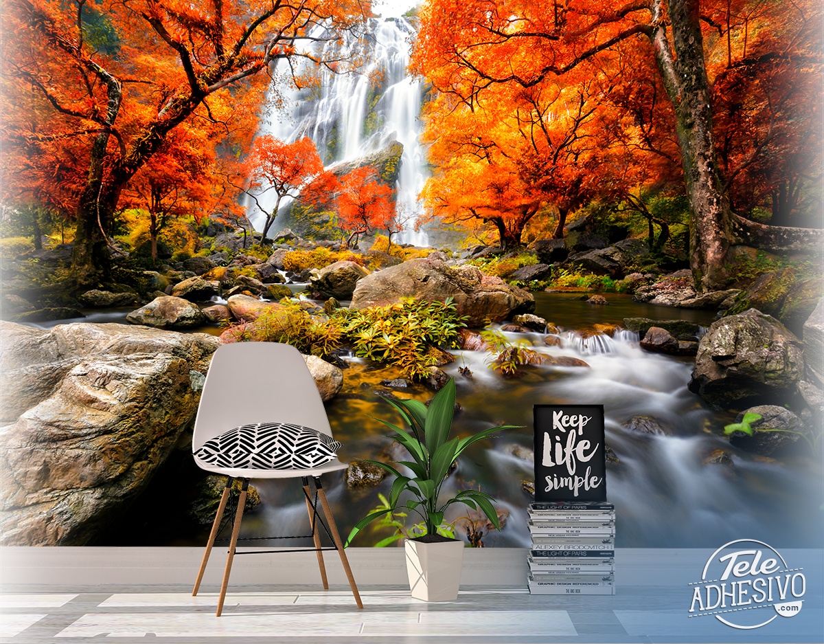 Poster xxl: Cascade en automne