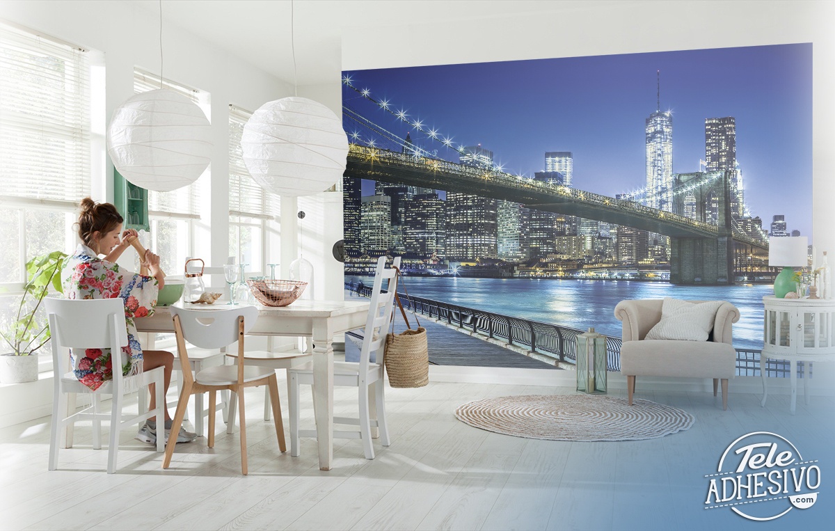 Poster xxl: Nuit bleue à Manhattan